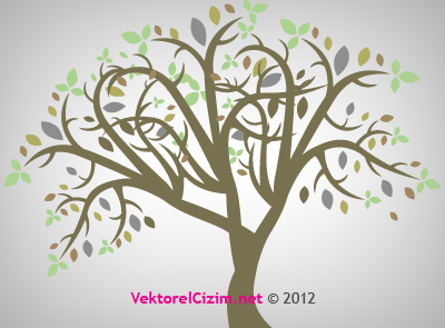 Renkli Yapraklı Ağaç