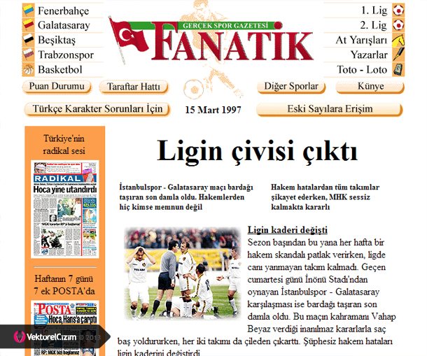 fanatik 1997 İnternet Tarihimizde Geçmişe Yolculuk