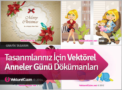 Tasarımlarınız İçin Vektörel Anneler Günü Dökümanları
