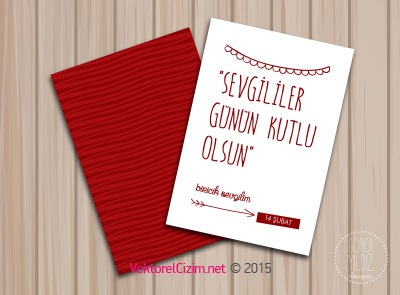 14 Şubat Sevgililer Günü Kartı