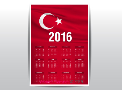 Türk Bayraklı 2016 Takvimi