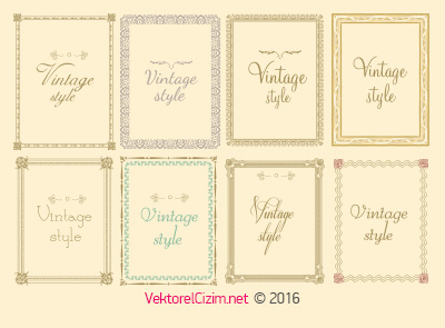 Dekoratif Vintage Çerçeveler