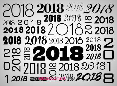 2018, Yılbaşı, Yeni Yıl Tipografisi