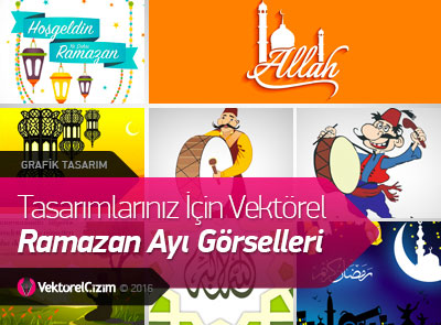 Tasarımlarınız İçin Vektörel Ramazan Ayı Görselleri